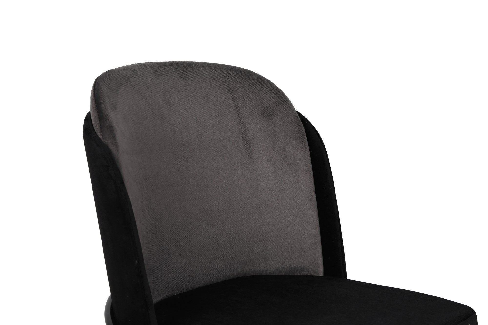 Set of 2 Dore 150 Velvet Dining Chairs in Grey and Black – product image 4