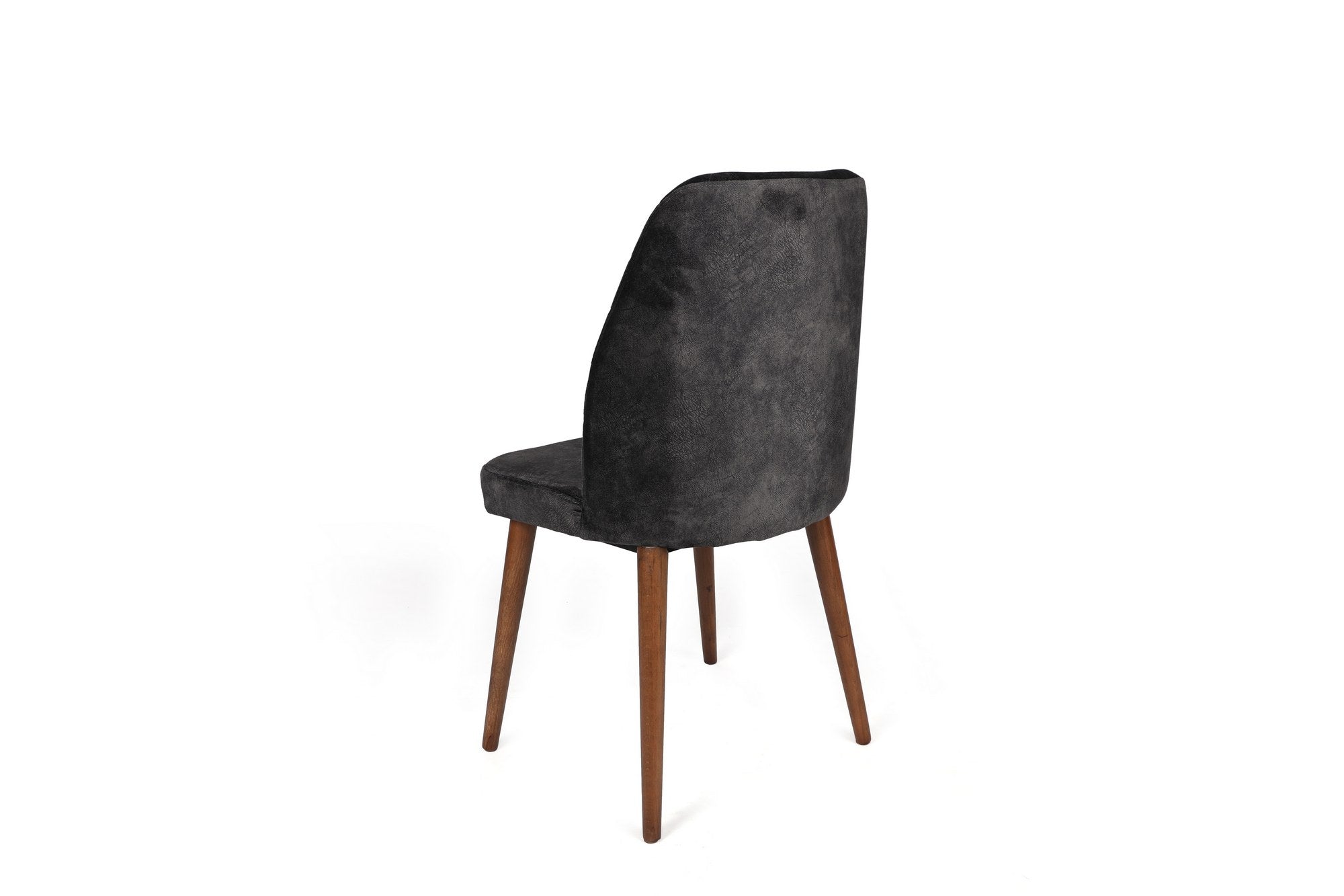 Set of 2 Dallas 557 Velvet Dining Chairs in Anthracite and Brown – product image 3