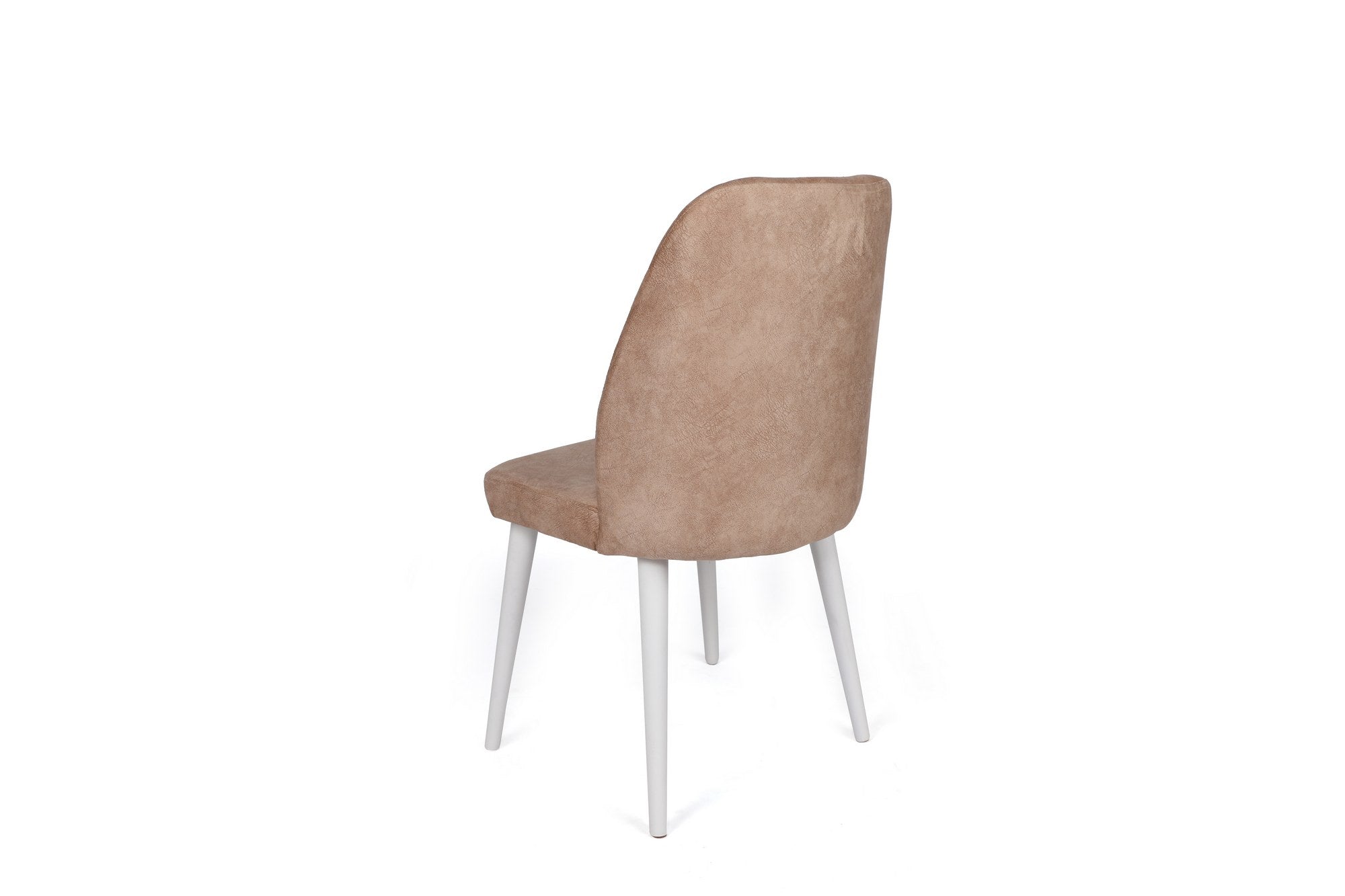 Set of 2 Dallas 583 Velvet Dining Chairs in Mink and White – product image 3