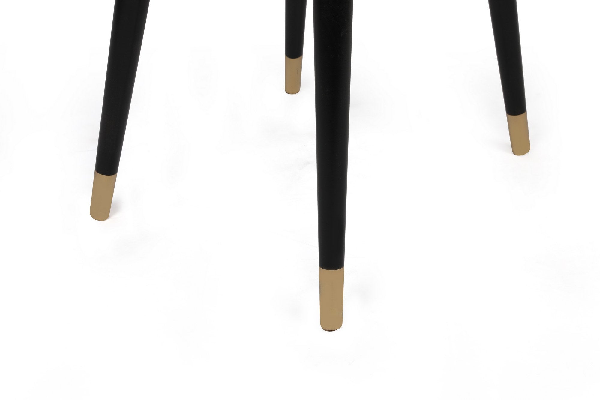 Set of 2 Hugo 364 Velvet Dining Chairs in Beige, Black and Gold – product image 4