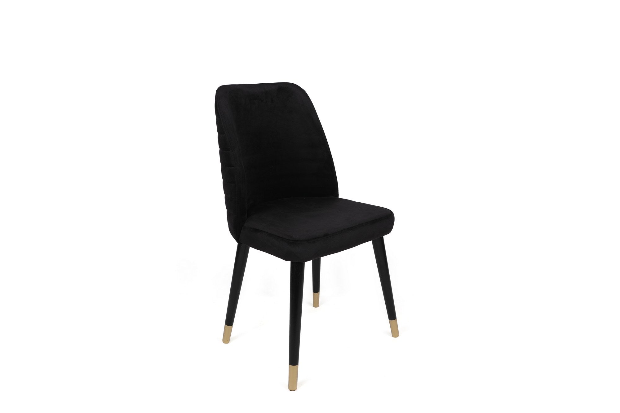 Set of 2 Hugo 366 Velvet Dining Chairs in Black and Gold – product image 2