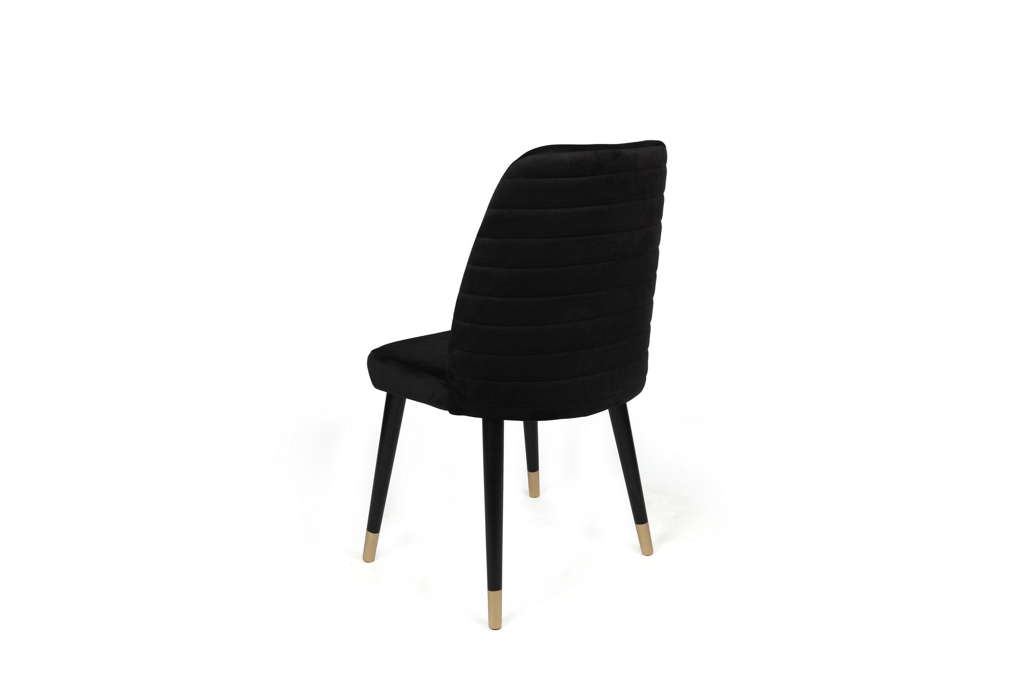 Set of 2 Hugo 366 Velvet Dining Chairs in Black and Gold – product image 3