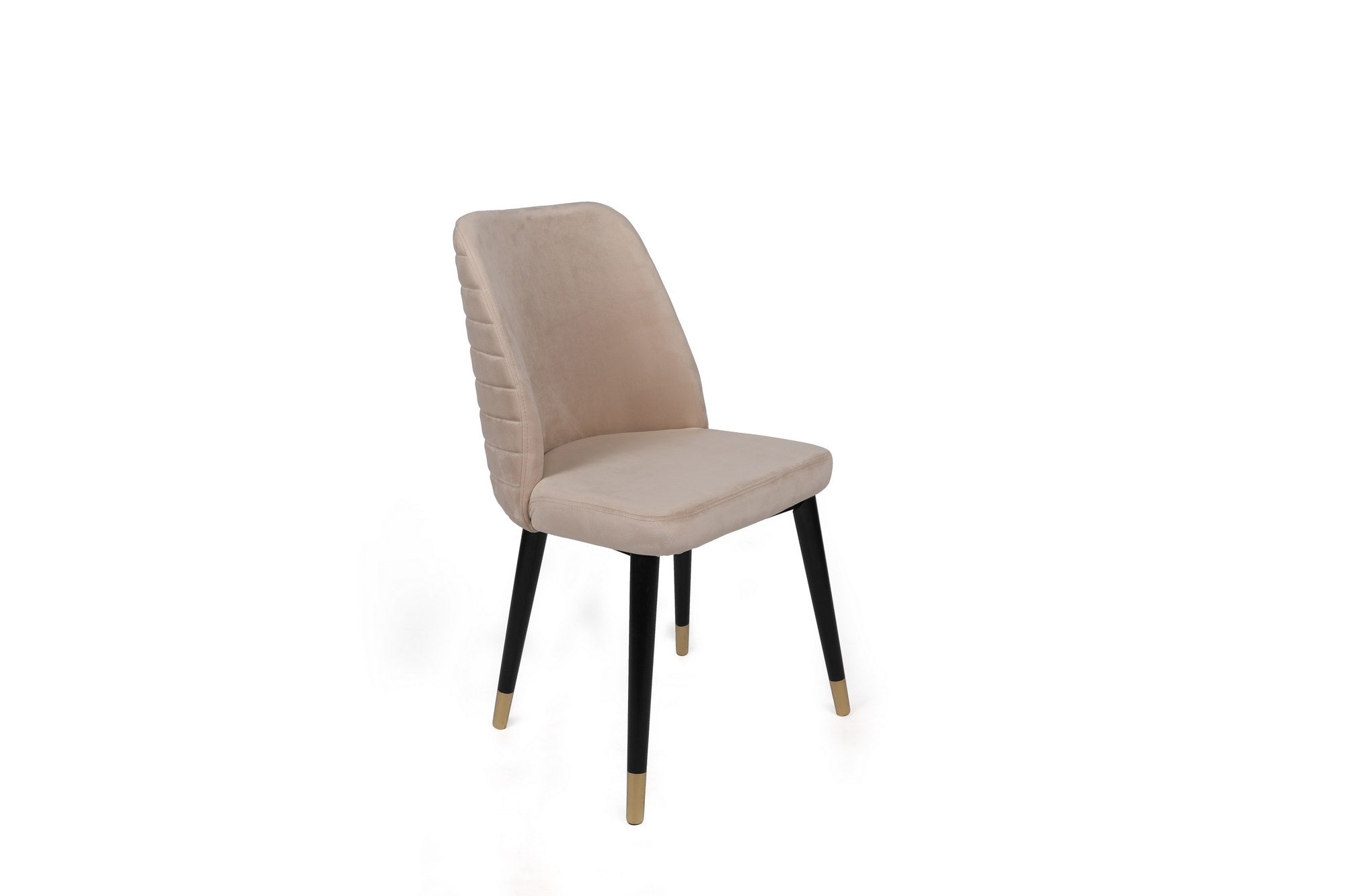 Set of 2 Hugo 367 Velvet Dining Chairs in Cream, Black and Gold – product image 2