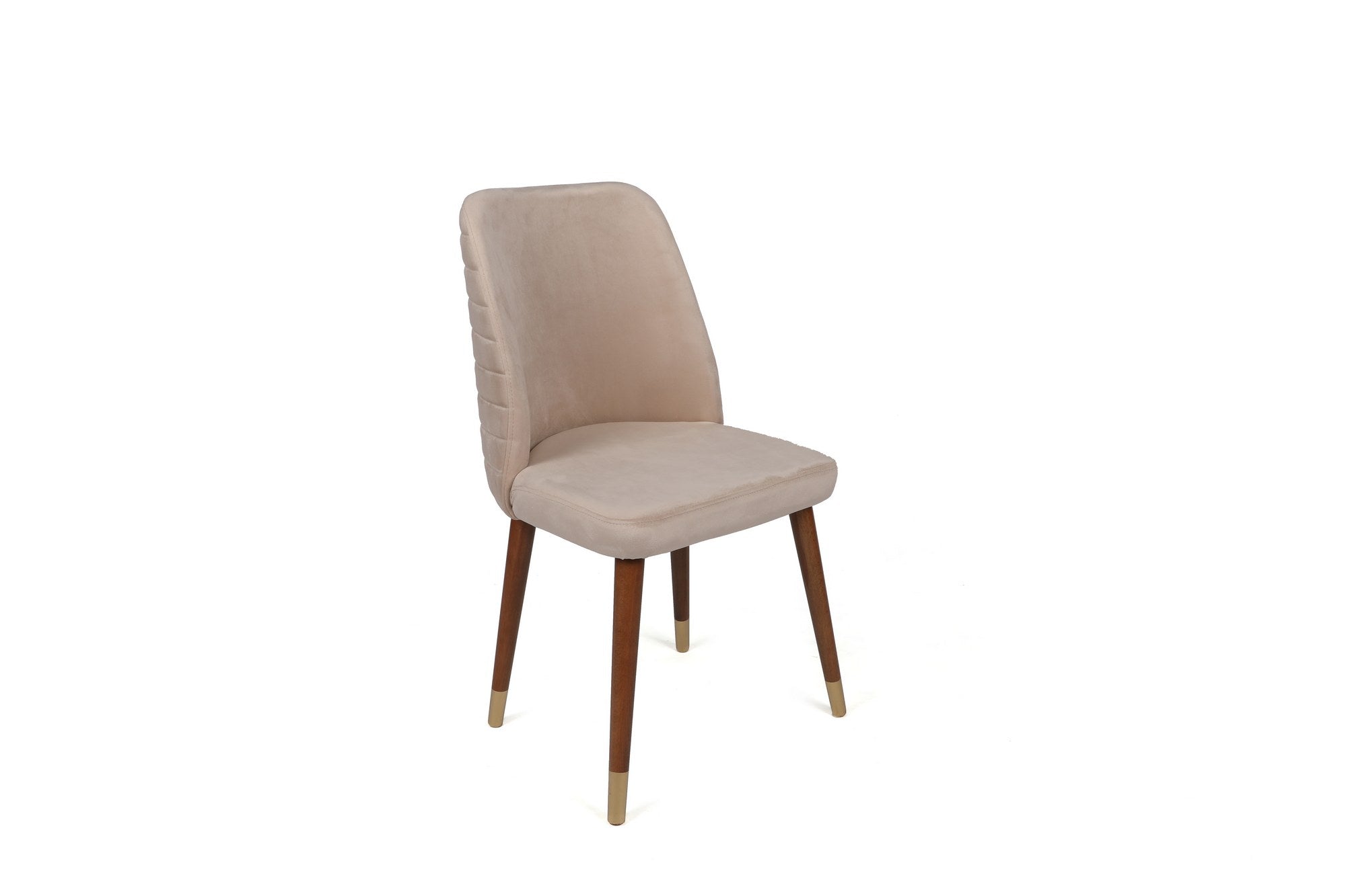 Set of 2 Hugo 387 Velvet Dining Chairs in Cream and Gold – product image 2
