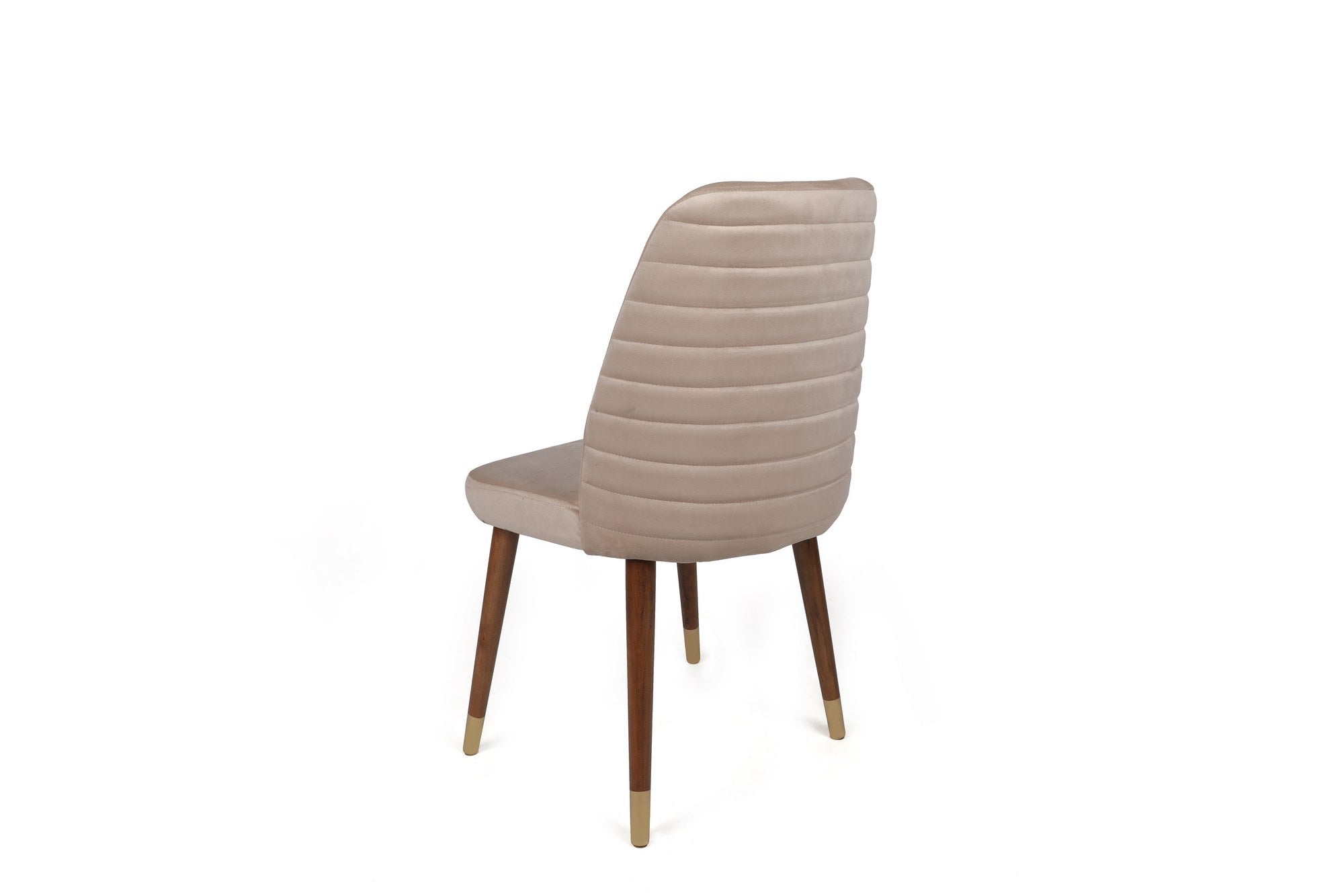 Set of 2 Hugo 387 Velvet Dining Chairs in Cream and Gold – product image 3