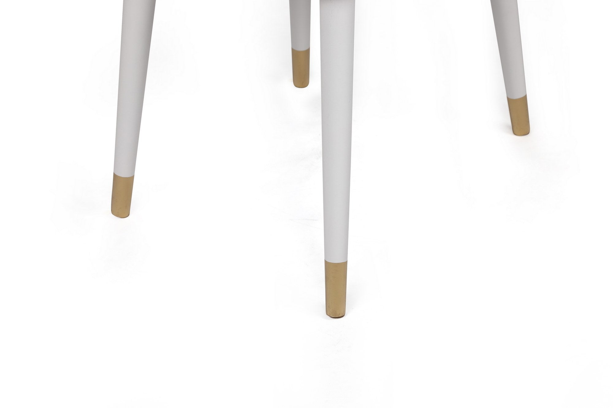 Set of 2 Hugo 407 Velvet Dining Chairs in Cream, White and Gold – product image 4