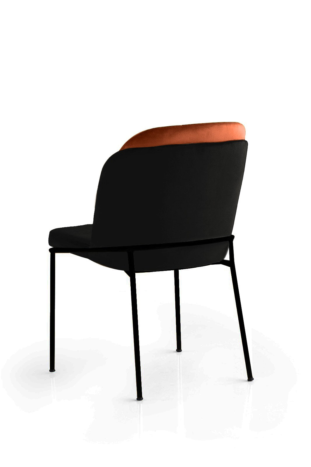 Set of 2 DR 147 Velvet Dining Chairs in Tile Red and Black – product image 4