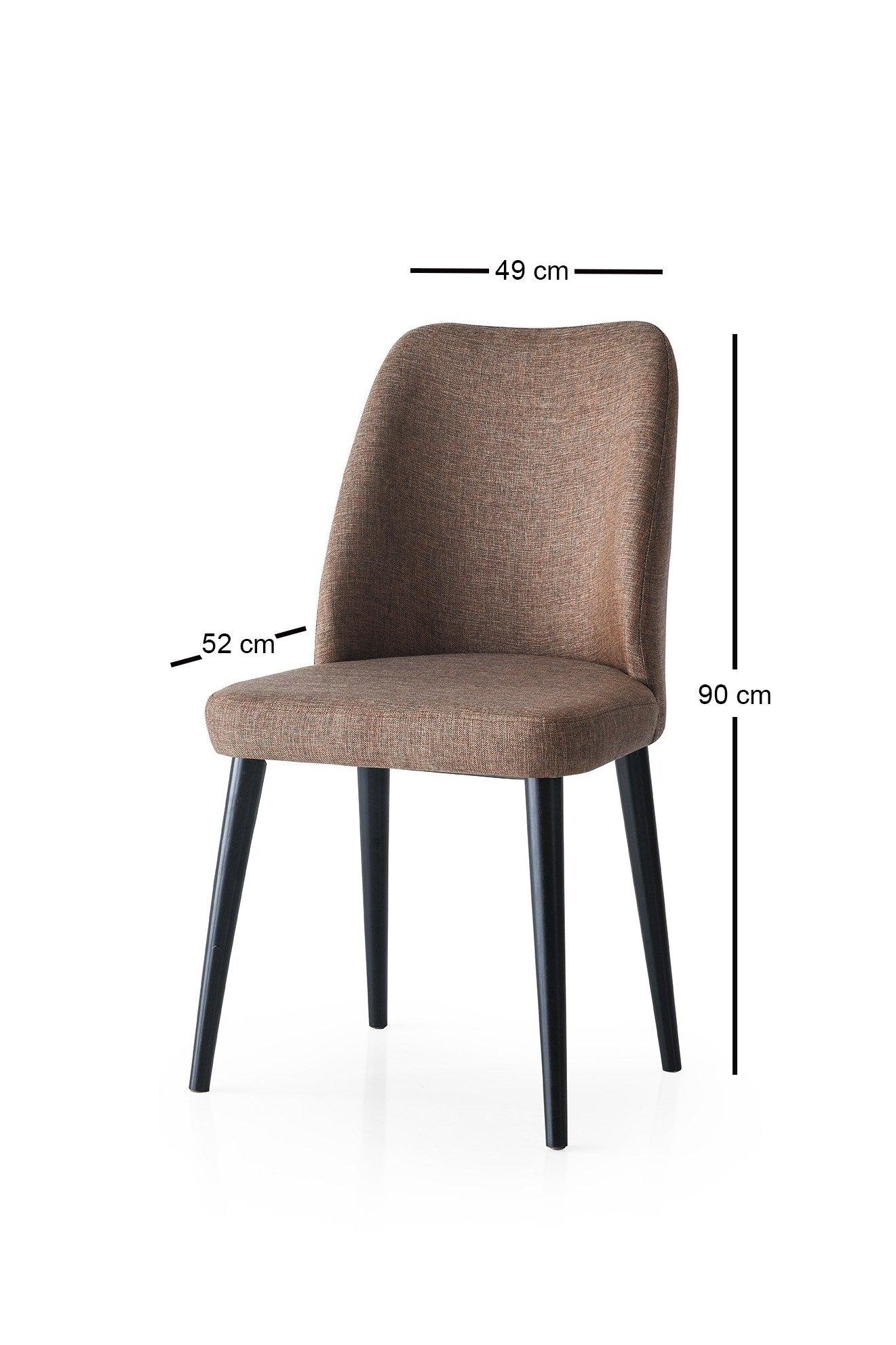 Set of 2 Luna 673 Dining Chairs in Brown – product image 3