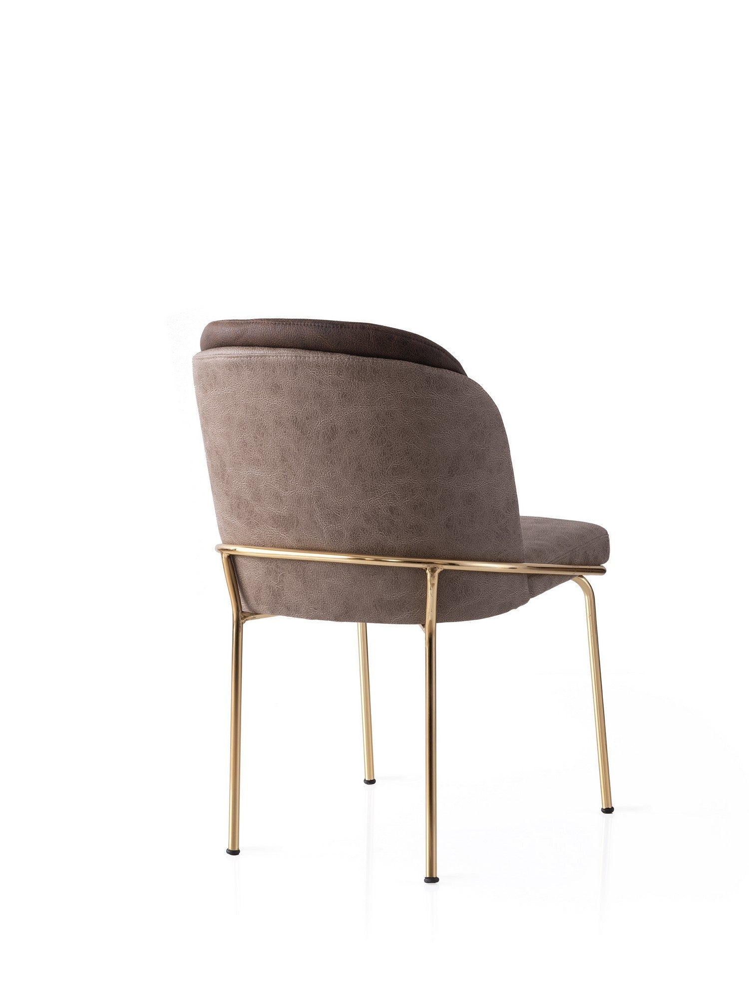 Set of 4 Dore 127 Dining Chairs in Gold and Brown – product image 3