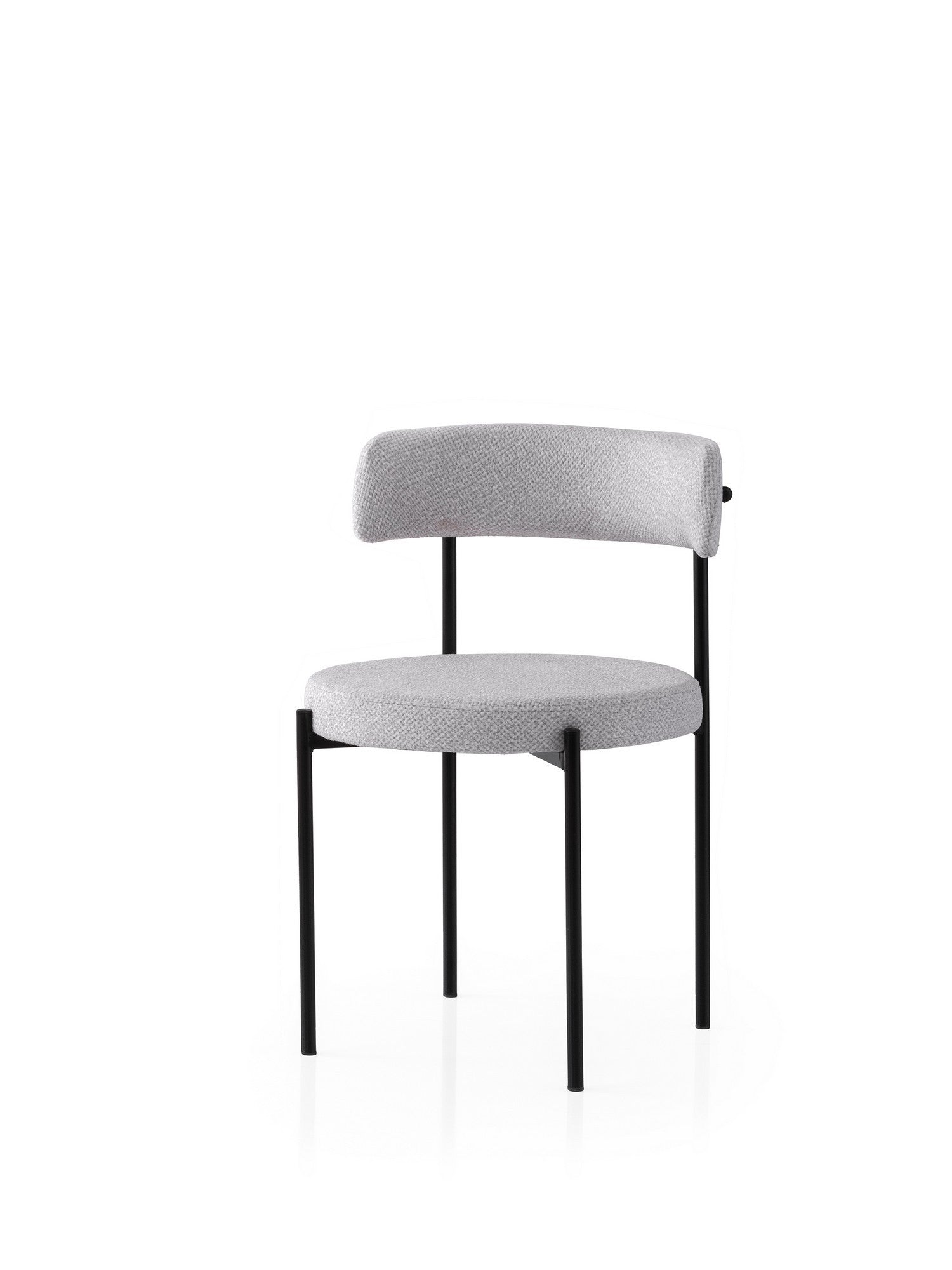 Set of 2 Gını 4001 Dining Chairs in Black and Grey – product image 2