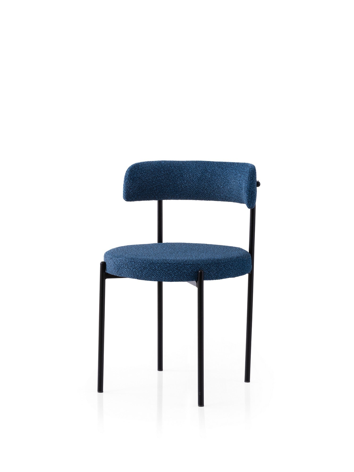 Set of 2 Gını 4014 Dining Chairs in Black and Dark Blue – product image 2