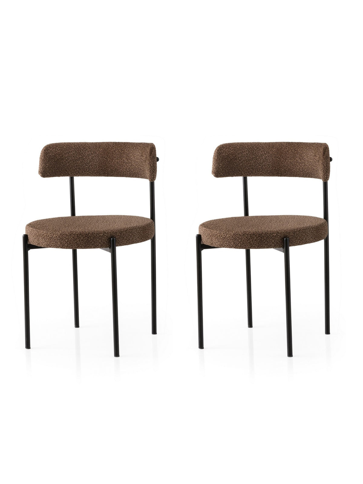 Set of 2 Gını 4019 Dining Chairs in Black and Brown – product image 1