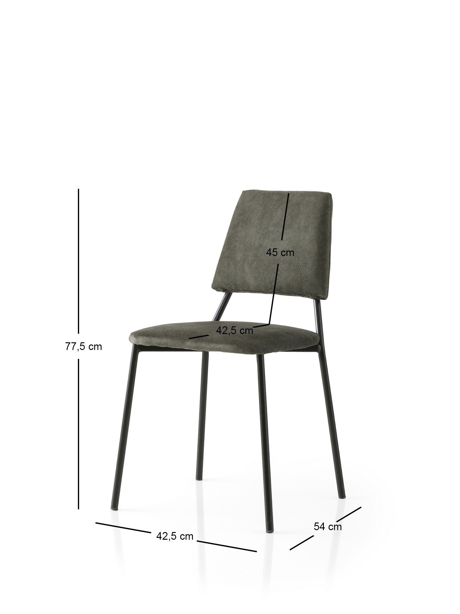 Set of 2 Lima 4553 Velvet Dining Chairs in Black and Anthracite – product image 4