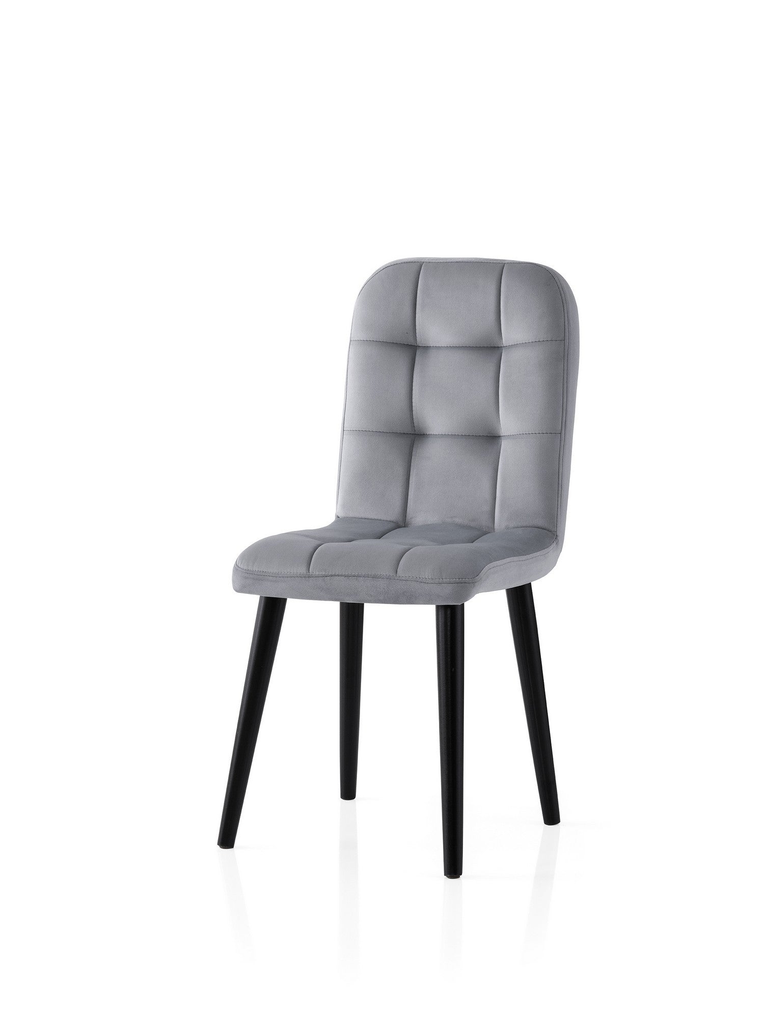 Set of 4 Retro 732 Dining Chairs in Black and Grey – product image 2