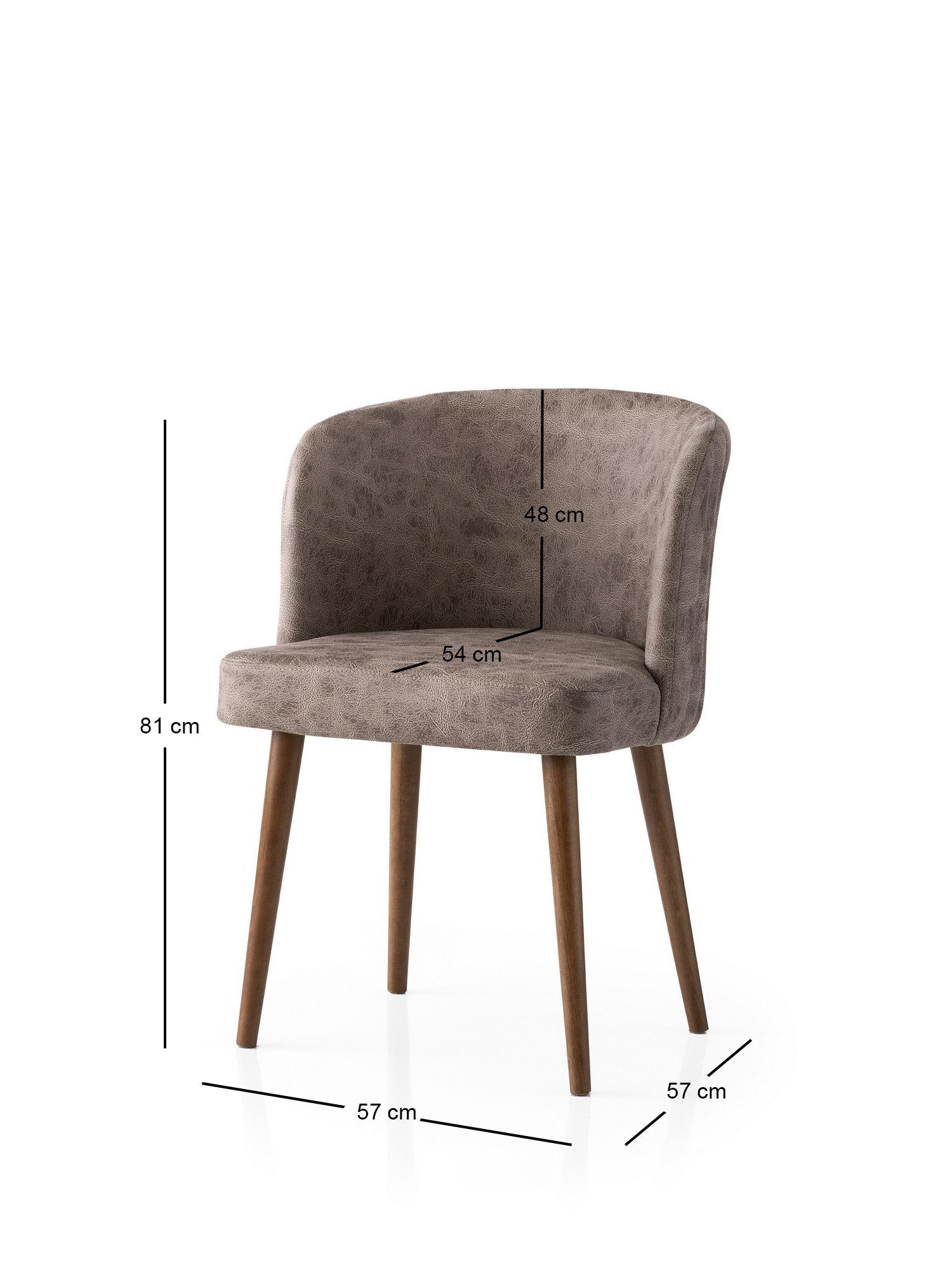 Set of 4 Zen 4204 Dining Chairs in Black and Mink – product image 4