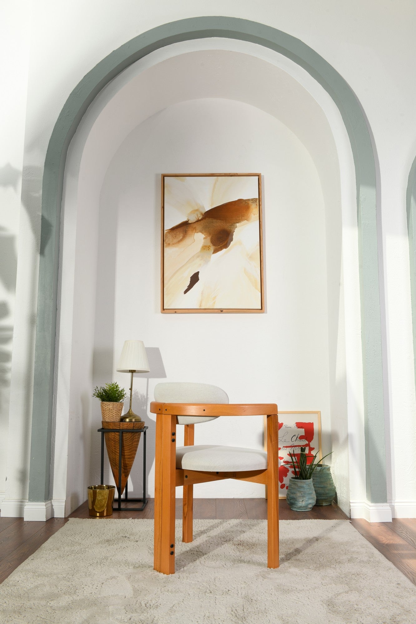 Set of 2 Cheri Dining Chairs in Cream and Oak – product image 6