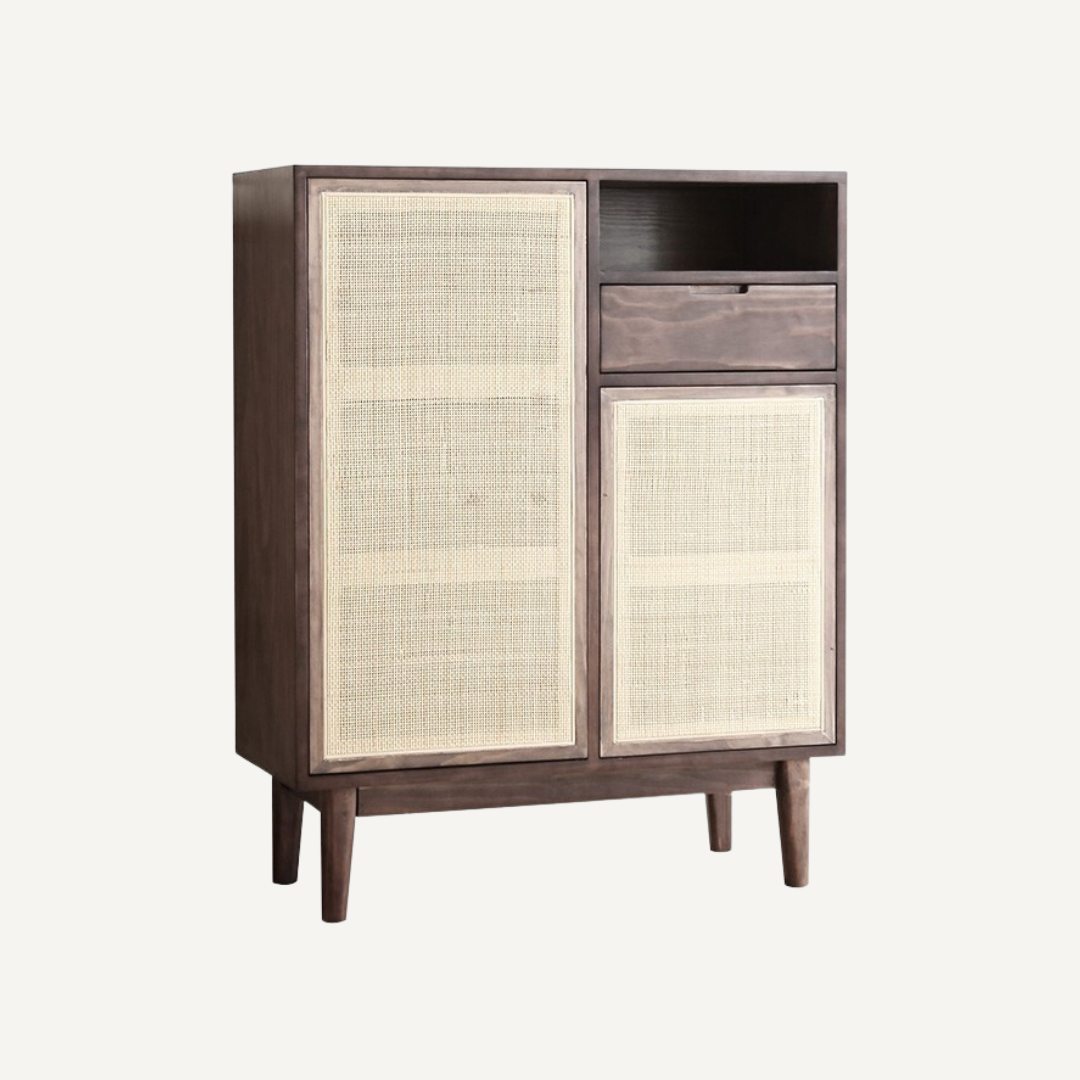 Alphie scandinavian cane sideboard