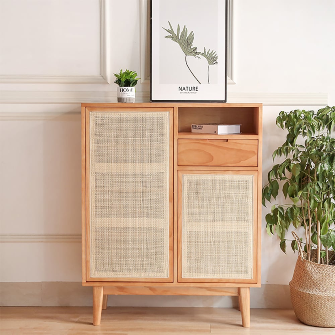 Alphie scandinavian cane sideboard