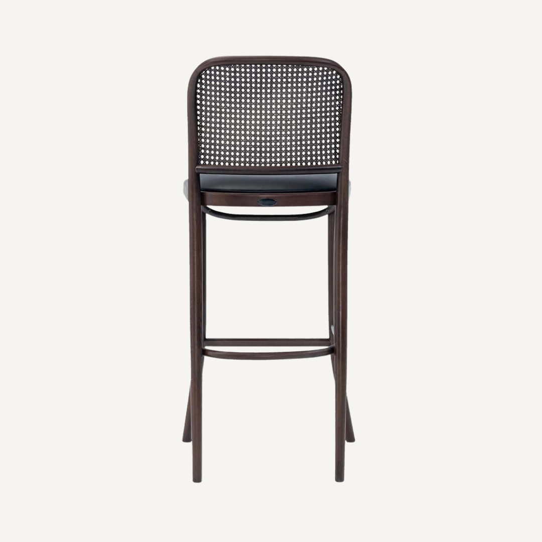 Amber Bar stool with cane backrest