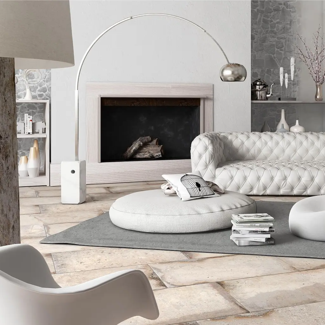 Arco Iconic Marble Floorlamp