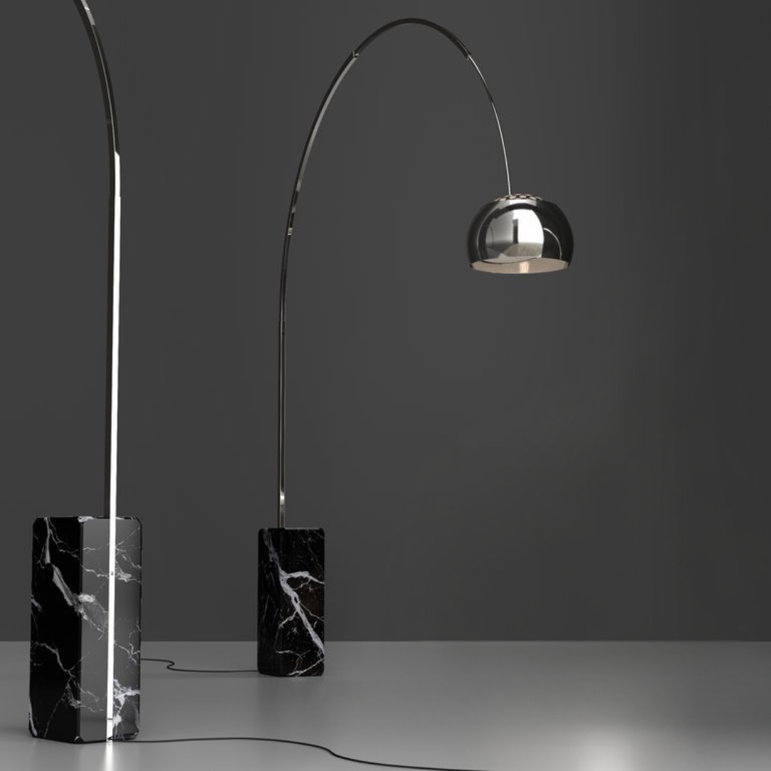 Arco Iconic Marble Floorlamp