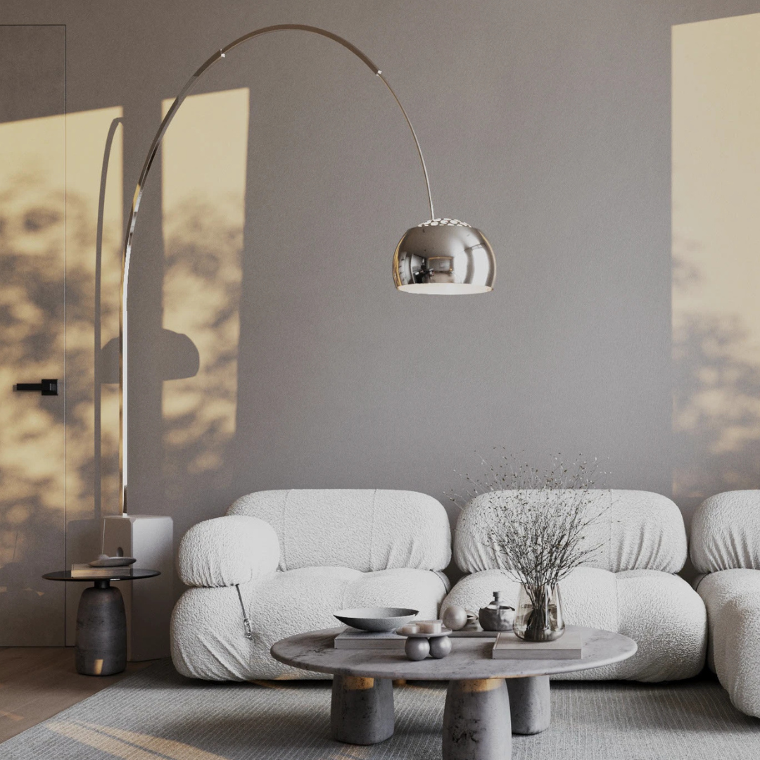 Arco Iconic Marble Floorlamp