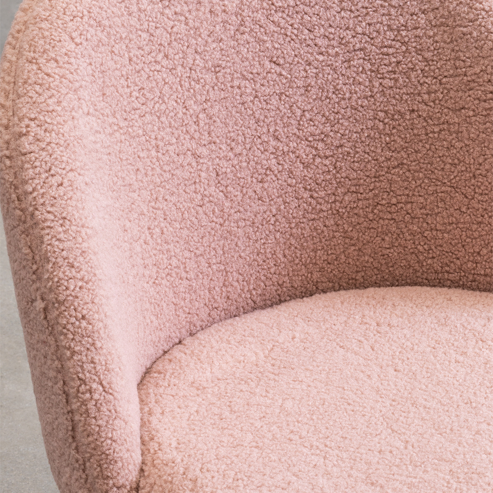 Fabric and curly wool Mona chair