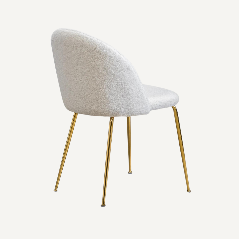 Fabric and curly wool Mona chair