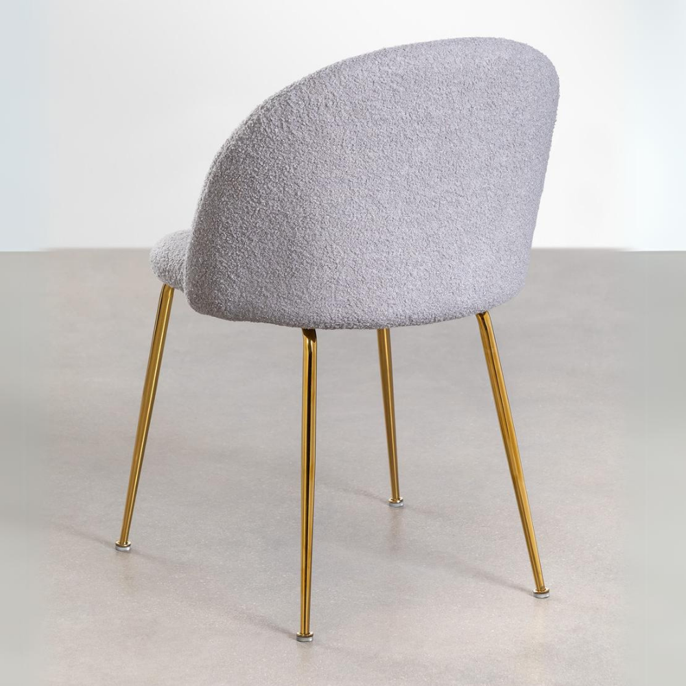 Fabric and curly wool Mona chair