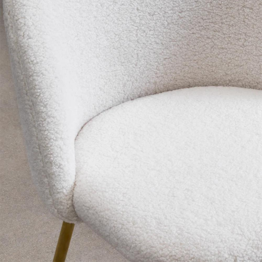 Fabric and curly wool Mona chair