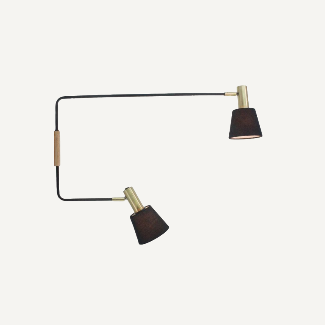 Black and Brass Wall lamp Victoria