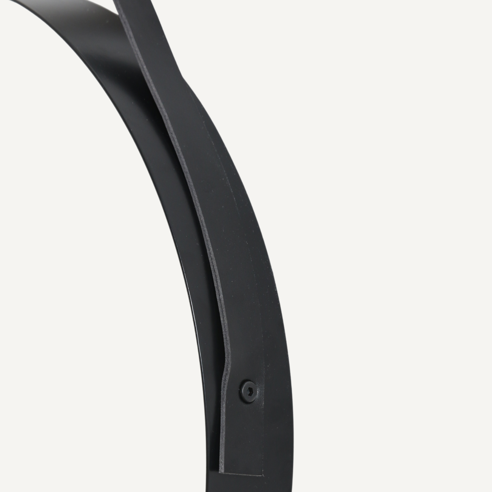 Black Round metal wall mirror