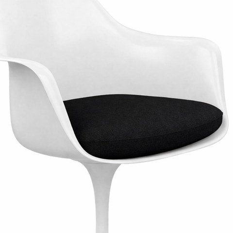 Coussin en cachemire noir pour chaise tulipe