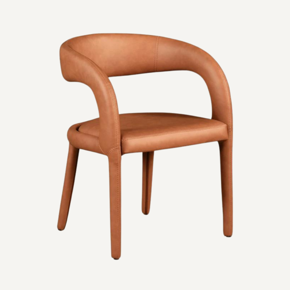 Vegan leather designer armchair BERGAMO