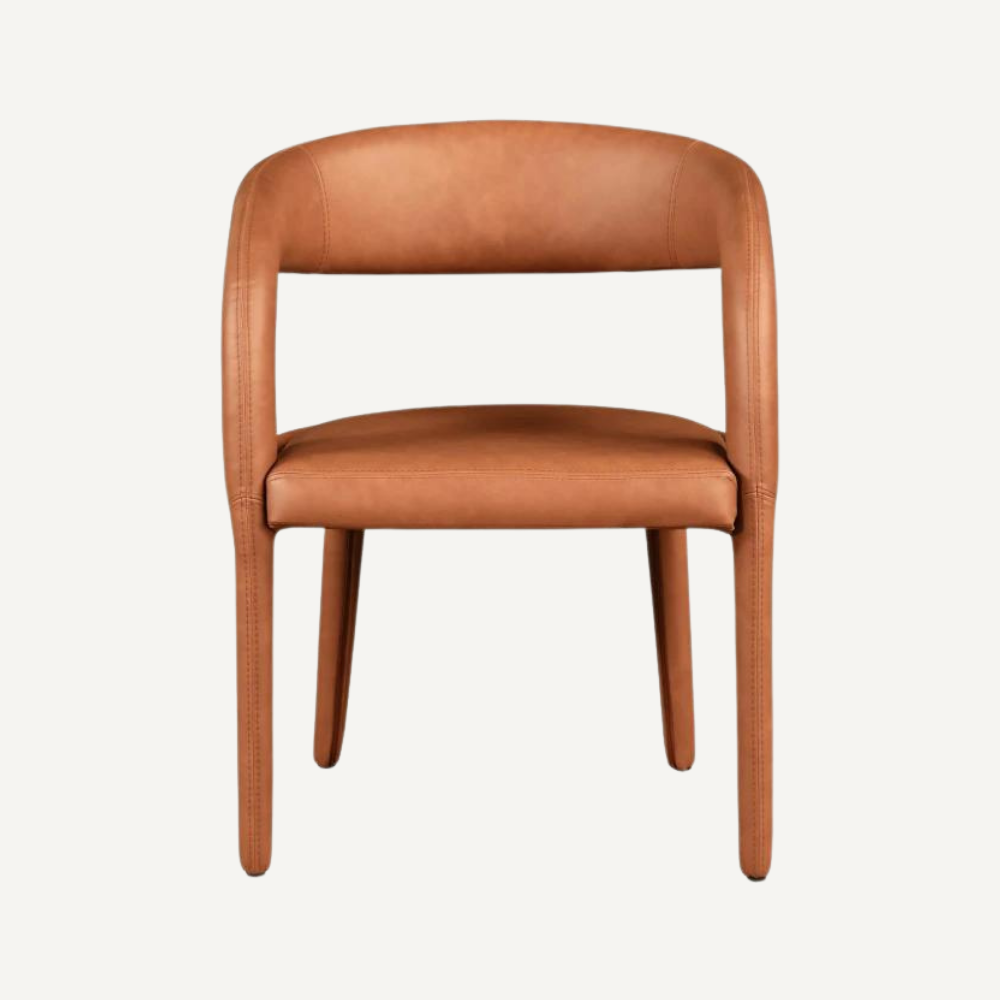 Vegan leather designer armchair BERGAMO