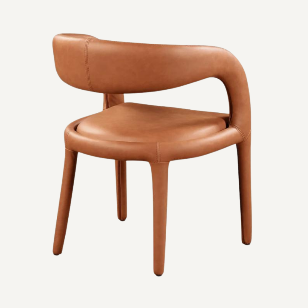 Vegan leather designer armchair BERGAMO