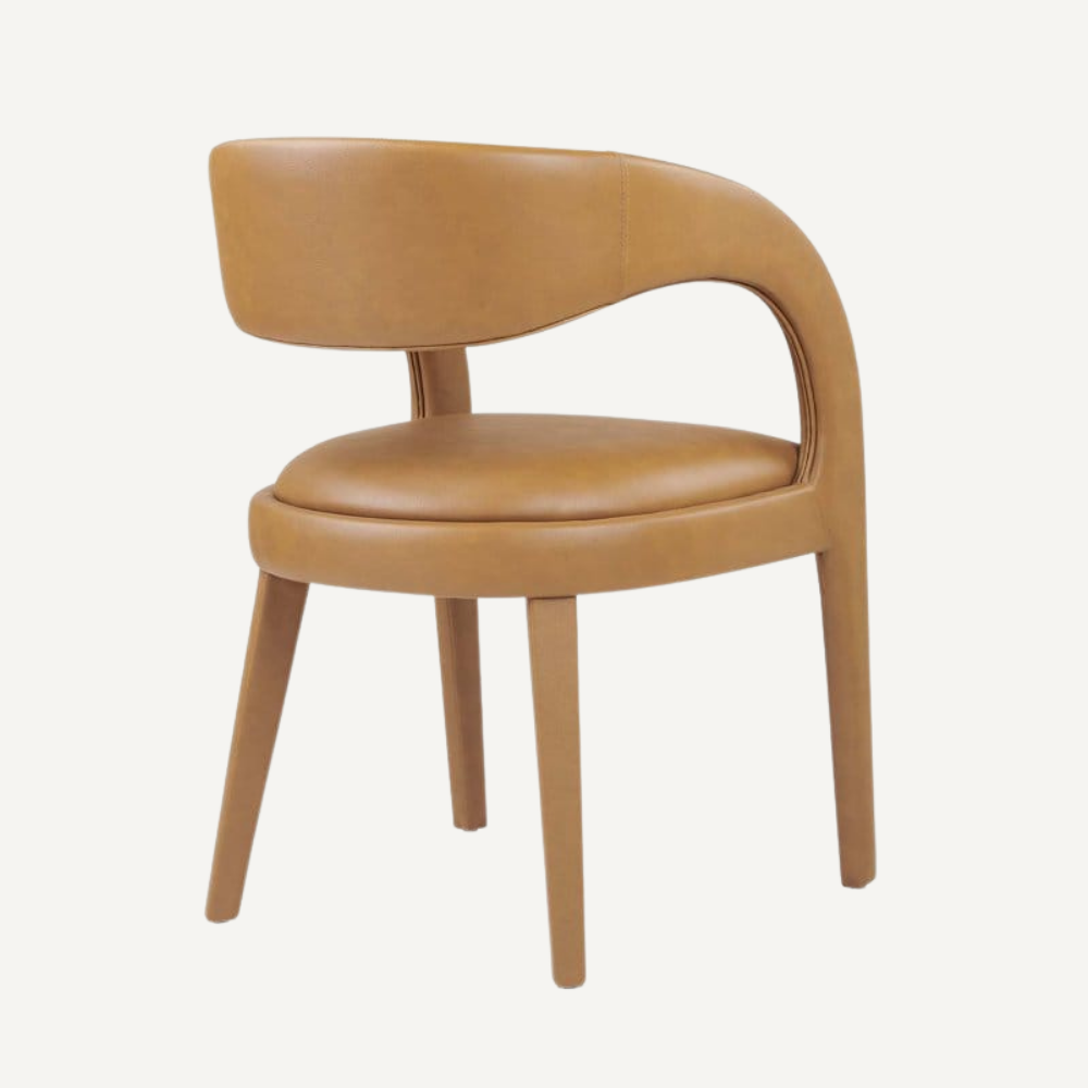 Vegan leather designer armchair BERGAMO