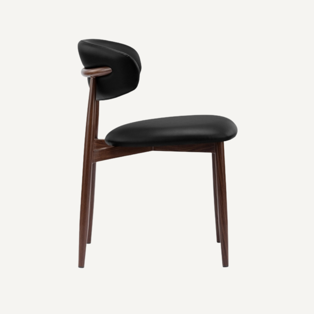 Altessi Dark Walnut Wooden Design Kitchen Chair