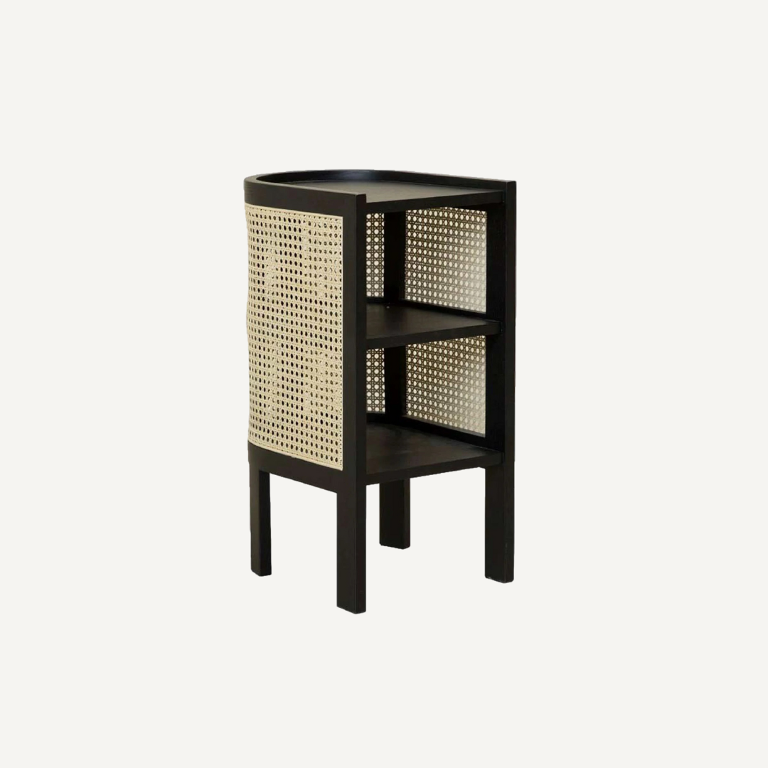 Daphne rattan and cane nightstand
