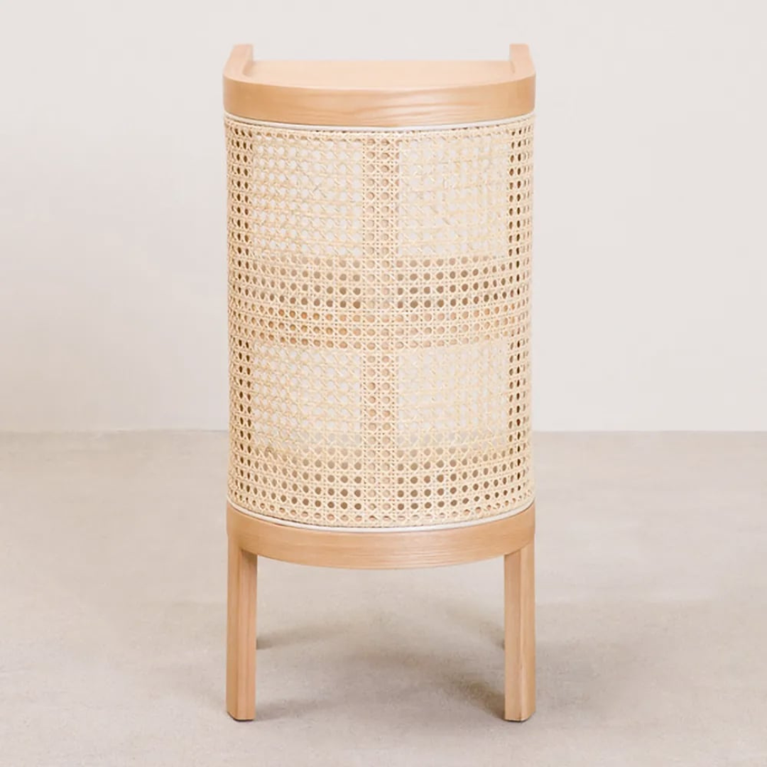 Daphne rattan and cane nightstand