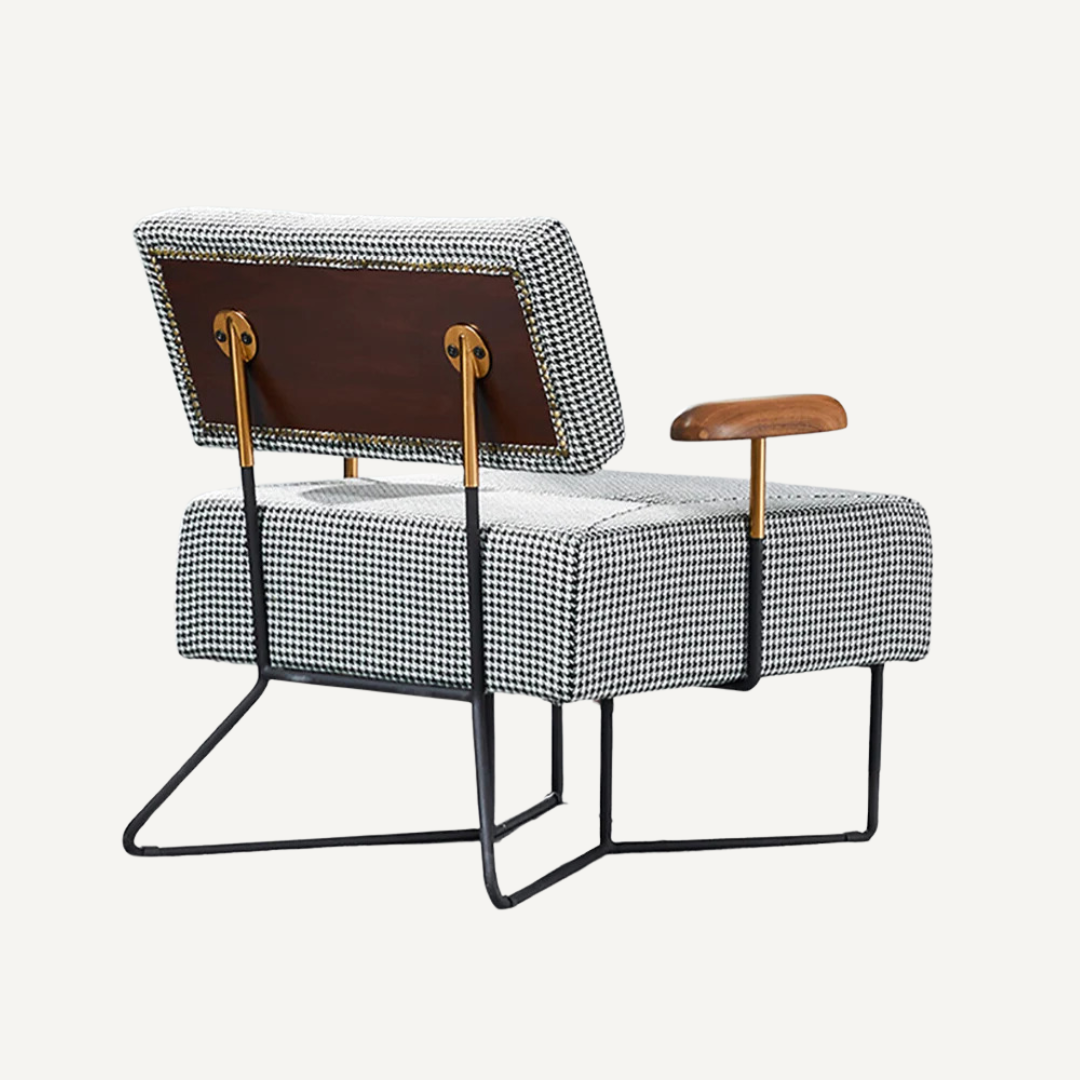 ELARIA houndstooth lounge chair