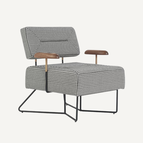 ELARIA houndstooth lounge chair