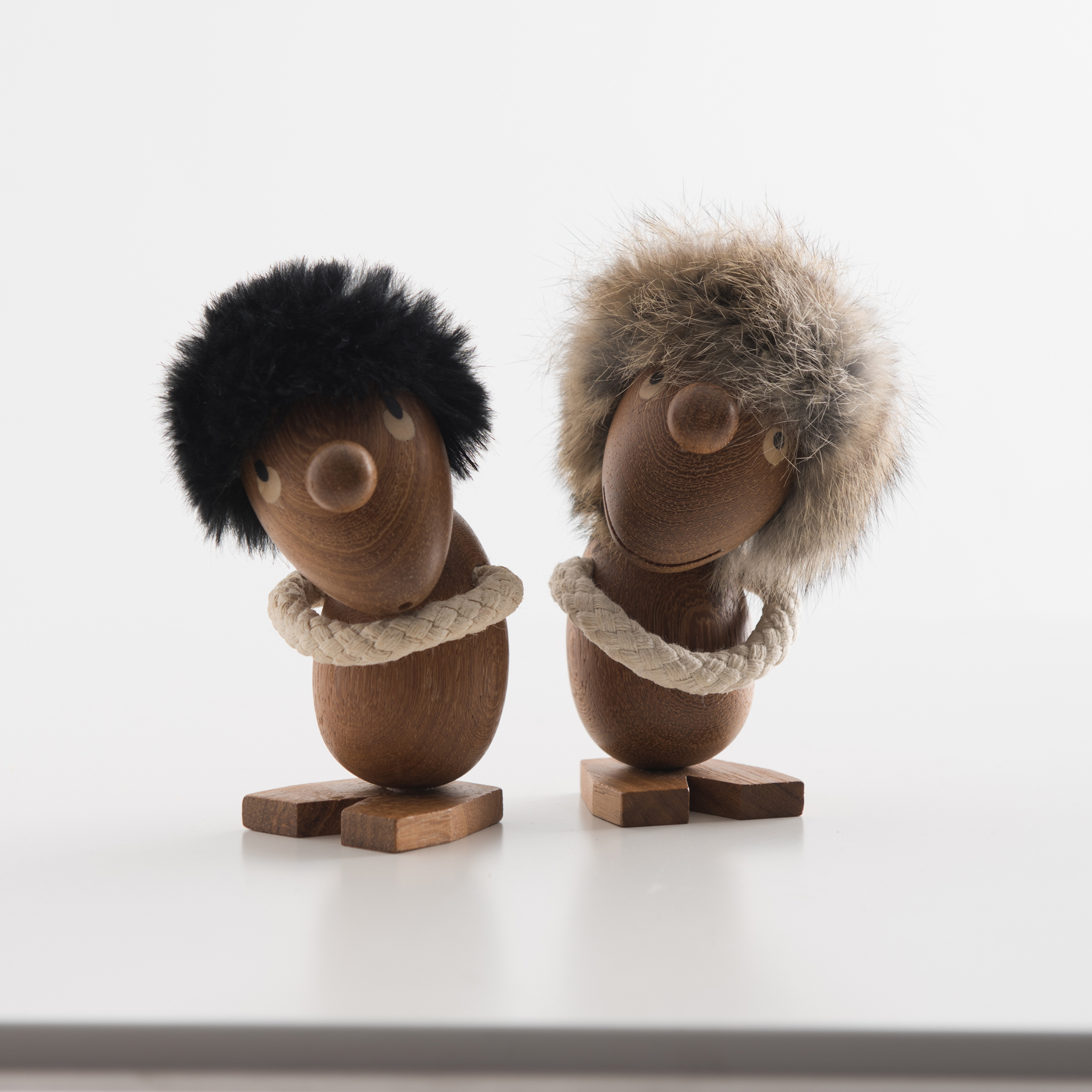 Figurines Opitmist & Pessimist inspired by Hans Bolling