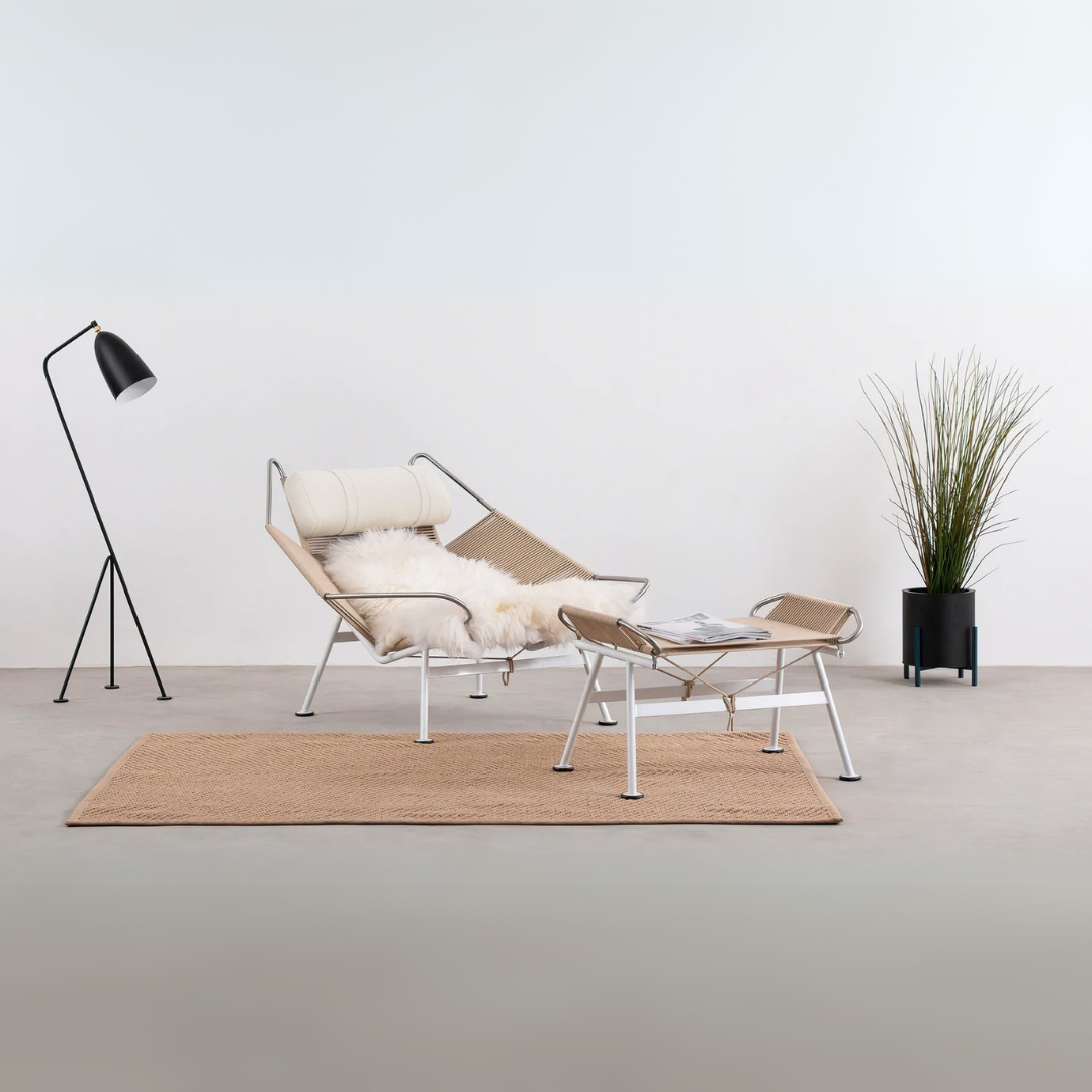 Flag Halyard footstool ottoman Hans Wegner