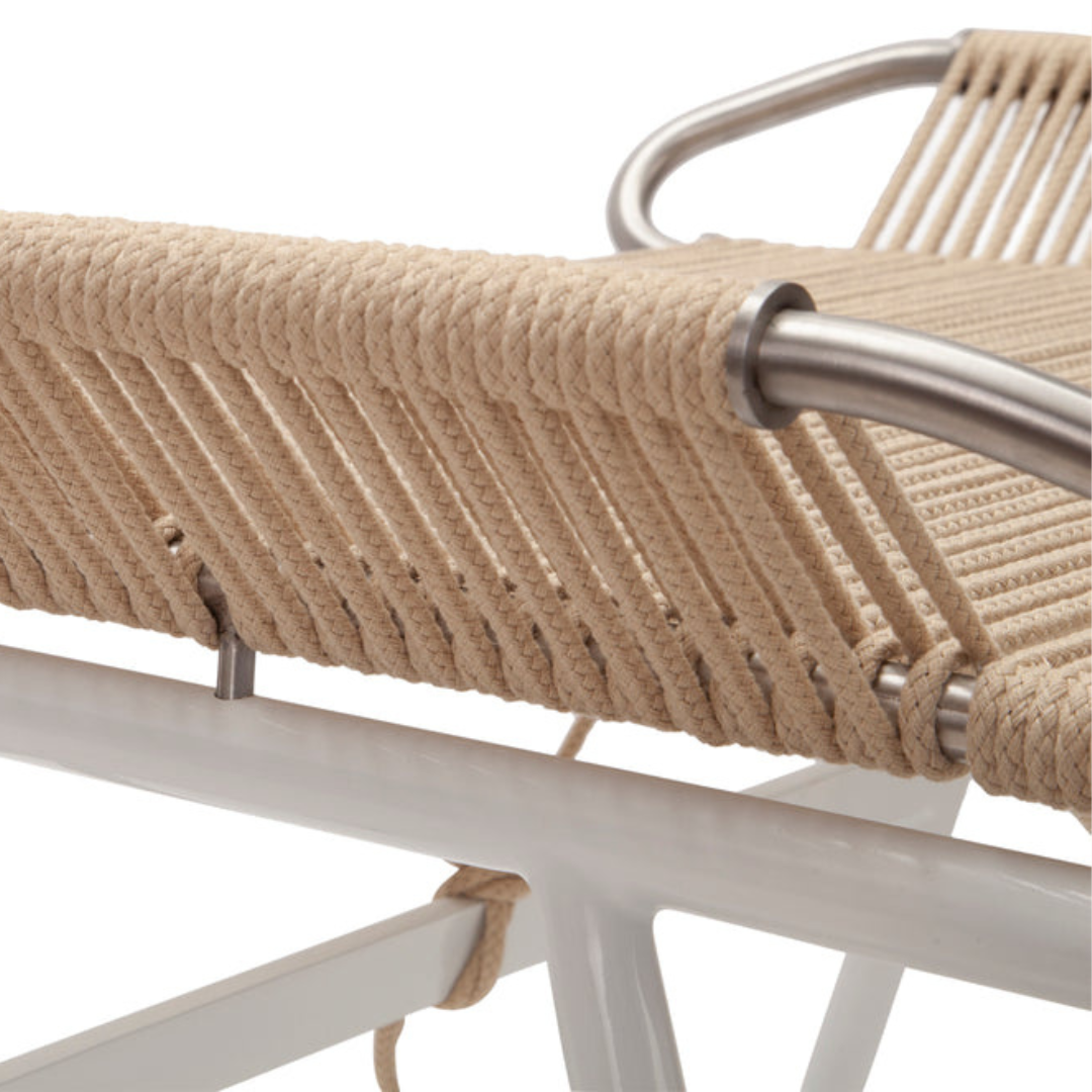Flag Halyard footstool ottoman Hans Wegner