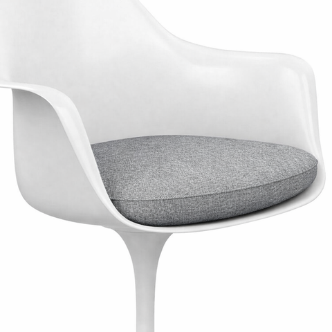 Coussin en tissu gris clair pour chaise tulipe