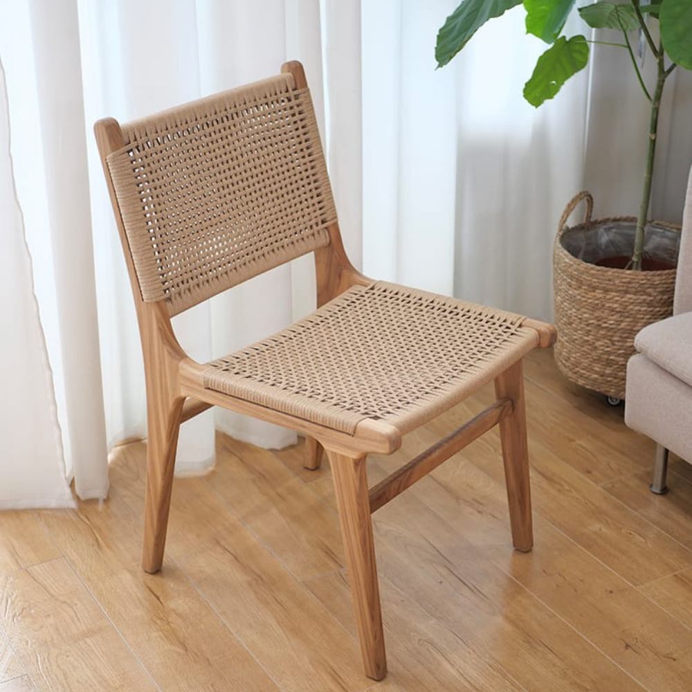 JAVA wood and rattan chair