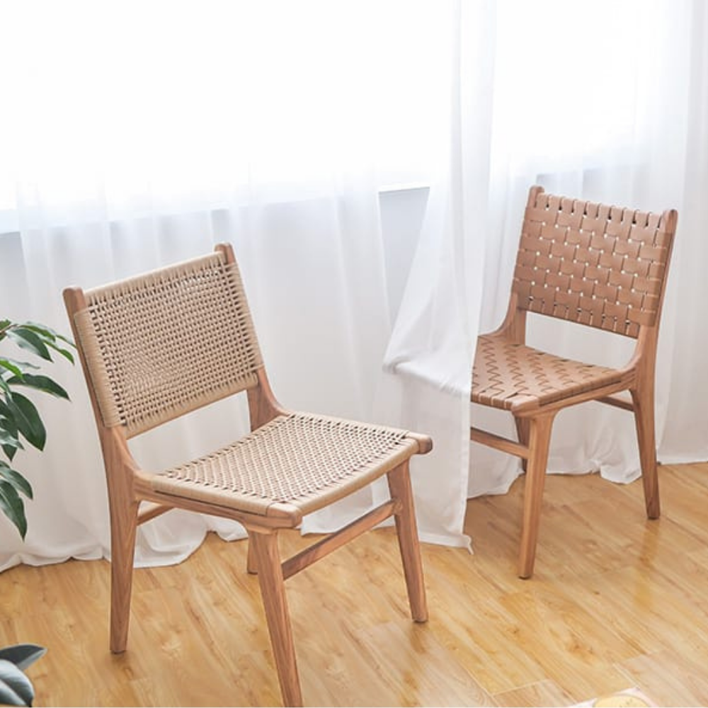 JAVA wood and rattan chair