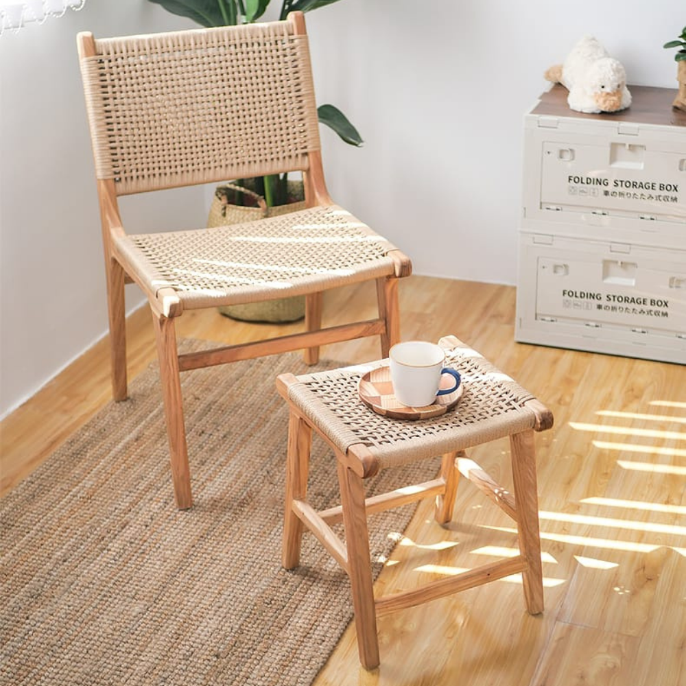 JAVA wood and rattan chair