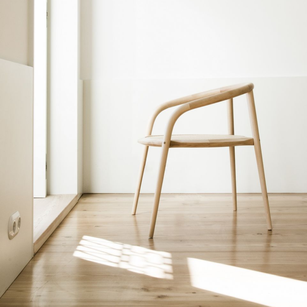 Wood and rattan chair DUCAL